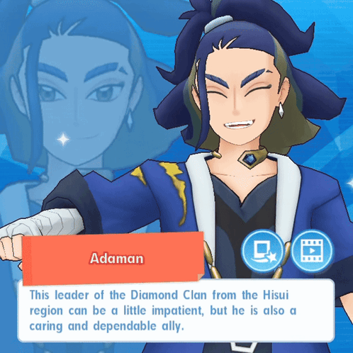 Adaman Leader Of Diamond Clan From Hisui Region GIF