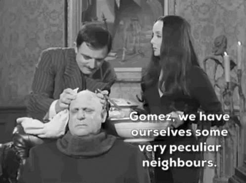 Addams Family Uncle Fester Morticia Gomez Peculiar GIF