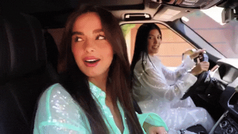 Addison Rae In Car GIF