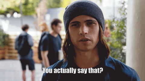 Addison Rae Staring To Tanner Buchanan GIF