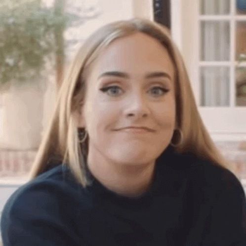 Adele Intentionally Crossed Her Eyes GIF