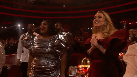 Adele And Lizzo Felt Happy For The Winner GIF