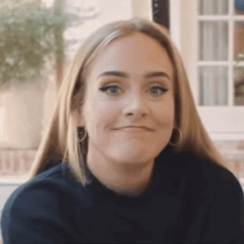 Adele Intentionally Crossed Her Eyes GIF