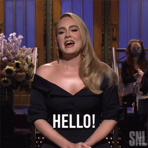 Adele Introduction Saying Hello It's Me GIF
