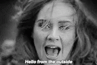 Adele Saying Hello From The Outside GIF