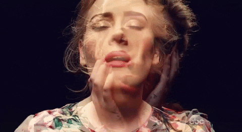 Adele Slow Facial Movement Transition GIF