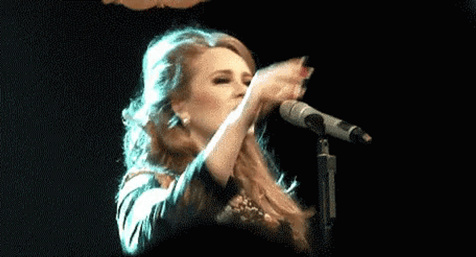 Adele With Few Hand Movements GIF
