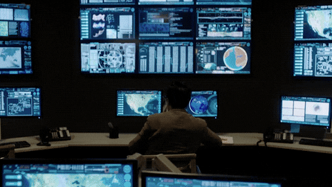 Administrative Professionals Day Man Facing Giant Monitor GIF
