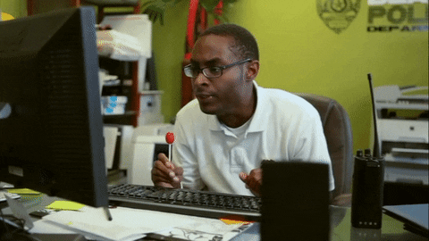 Administrative Professionals Day Man Holding Lollipop GIF