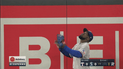 Adolis Garcia Catching Baseball GIF