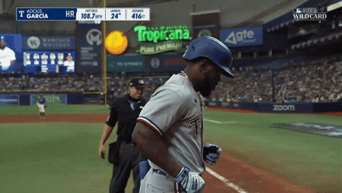 Adolis Garcia Doing Handshake With Teammate GIF