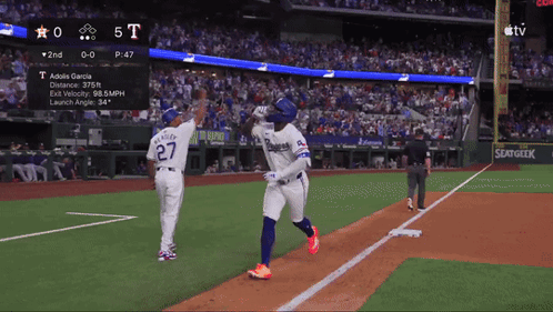 Adolis Garcia Flying Kiss GIF