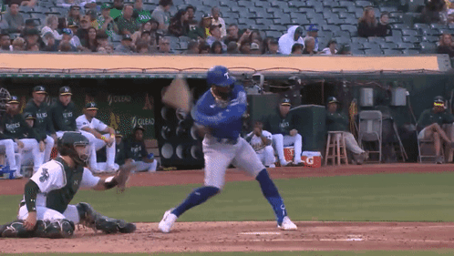 Adolis Garcia Striking The Baseball GIF