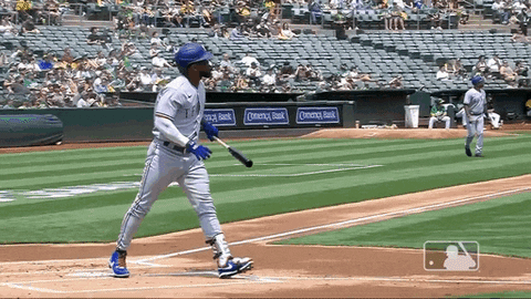 Adolis Garcia Throwing A Baseball Bat GIF