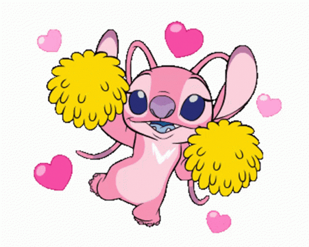 Adorable Angel Heart Cheer Dance GIF