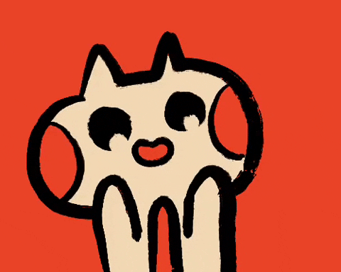 Adorable Animated Cat Sticker GIF