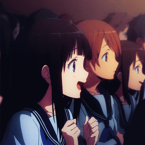 Adorable Anime Girl Excitedly Cheering GIF