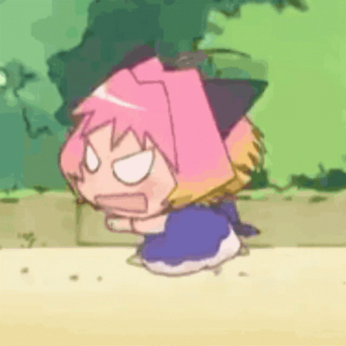 Adorable Anime Running Angry Potemayo GIF