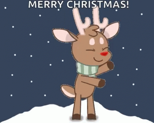 Adorable Baby Dancing Reindeer Merry Christmas GIF