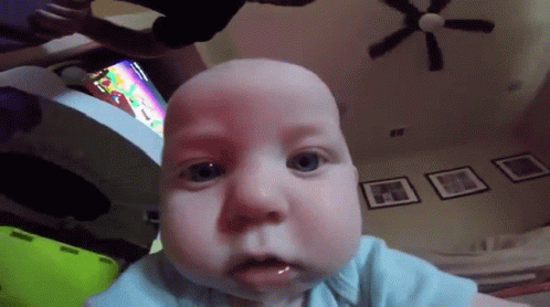 Adorable Baby Eating Camera Meme GIF