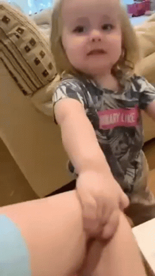 Adorable Baby Girl Showing Anger Side GIF
