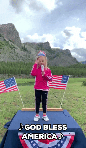 Adorable Baby God Bless America Fourth Of July GIF