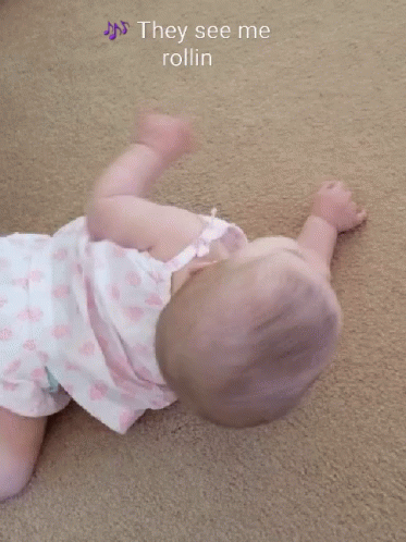 Adorable Baby Rolling They See Me Rollin GIF