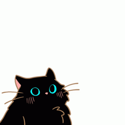 Adorable Black Cat Cheer Up Confetti GIF