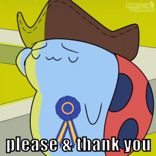 Adorable Bravest Warriors Please And Thank You Clipart GIF