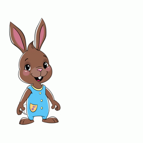 Adorable Brown Bunny Hopping GIF