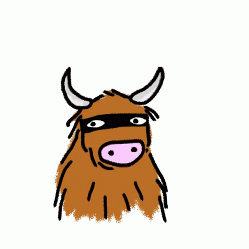 Adorable Buffalo Art Flying Hearts GIF