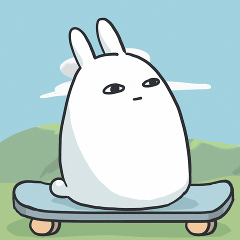 Adorable Bunny Skateboard GIF