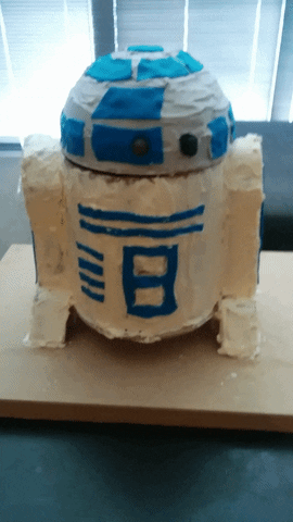 Adorable Cake Star Wars Happy Birthday GIF