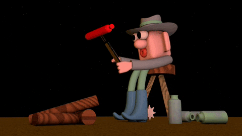 Adorable Character Roasting Hotdog Campfire GIF