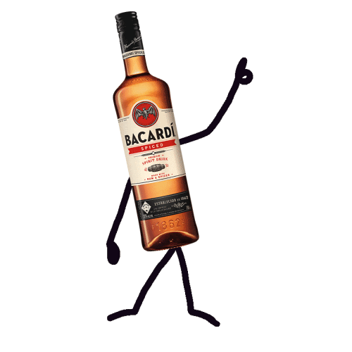 Adorable Dancing Bacardi Rum Bottle GIF