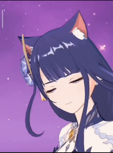 Adorable Genshin Impact Raiden Wink GIF