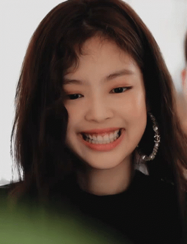Adorable Jennie Kim Demure Giggle GIF