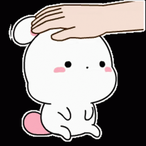 Adorable Little Rabbit Head Pat GIF