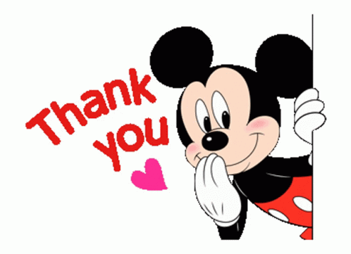 Adorable Mickey Mouse Thank You Clipart GIF