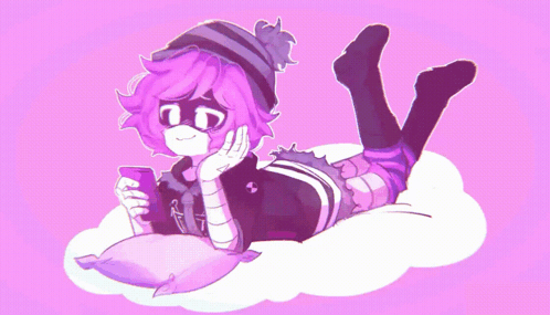 Adorable Murder Drones Scroling Phone GIF