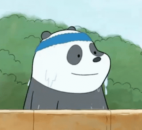 Adorable Panda Bear Water Freak Out GIF