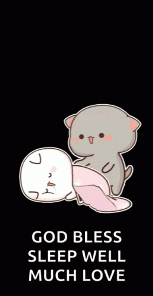 Adorable Peach Go To Sleep GIF