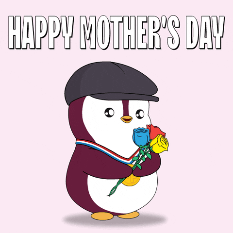 Adorable Penguin Animation Happy Mother Day GIF