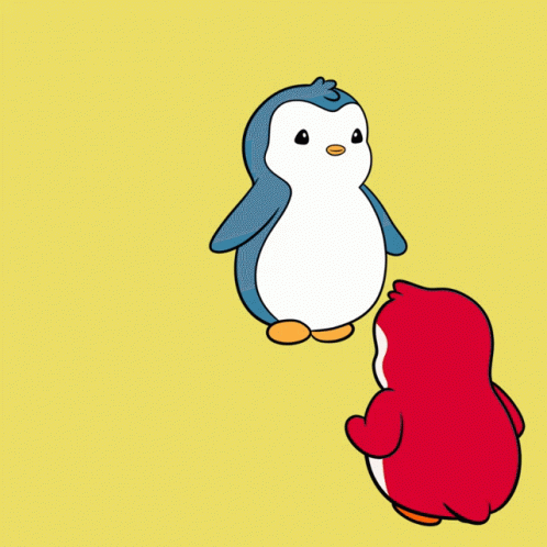 Adorable Penguin Smack Pengui Animation GIF