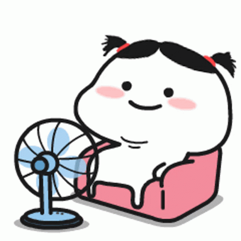 Adorable Pentol Im Chill Electric Fan GIF
