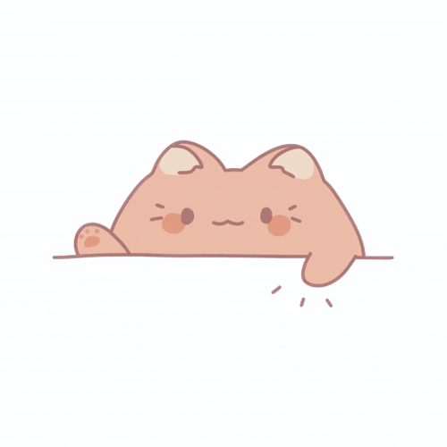 Adorable Pink Mochi Cat GIF