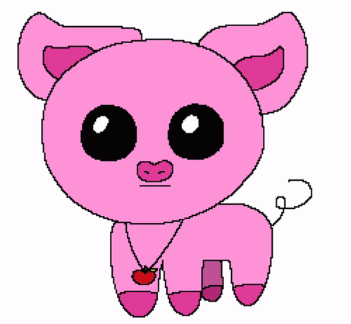 Adorable Pink Pig Yippee Creature GIF