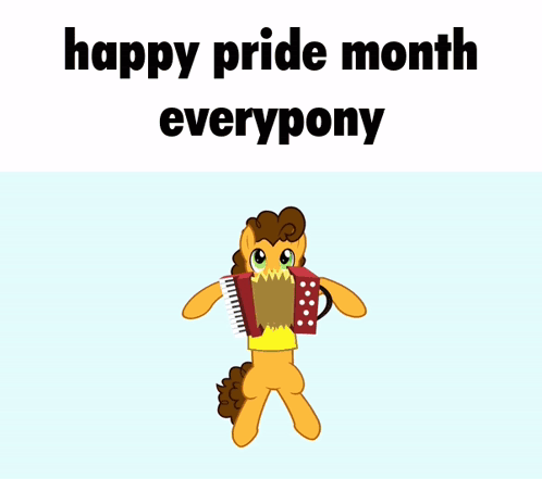 Adorable Pony Happy Pride Month GIF