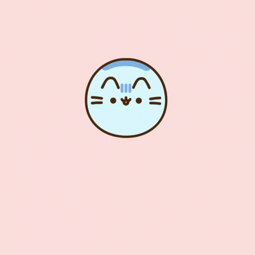 Adorable Pusheen Cat Squismallow Jump GIF