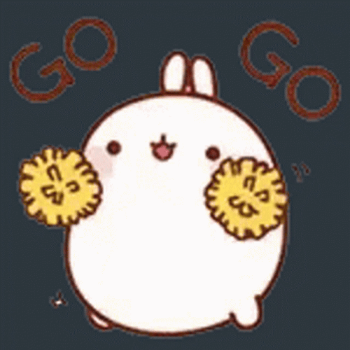 Adorable Rabbit Cheer Dance Go GIF